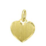 Lucardi Dames Zilveren hanger gravure hart - Hanger - 925 Zilver - Goudkleurig