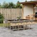Maison Exclusive - Ensemble de jardin d'extérieur, 9 pièces, avec coussins, mélange de couleur beige, en polyrotin
