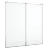 vidaXL Whiteboard magnetisch inklapbaar 100x100x1,7 cm aluminium