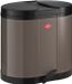 WESCO Eco-verzamelaar Prullenbak | 30 Liter | Duo Pedaalemmer (2x15 Liter) | Metaal - Warm Grijs | Afvalscheiding - Made in Germany