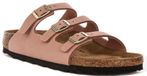 Birkenstock 1031813 Florida Fresh Soft Pink Sandaal met Drievoudige Gesp Leer Roze