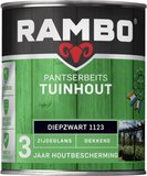 Rambo Pantserbeits Tuinhout Zijdeglans Dekkend - Diepzwart - 0.75L