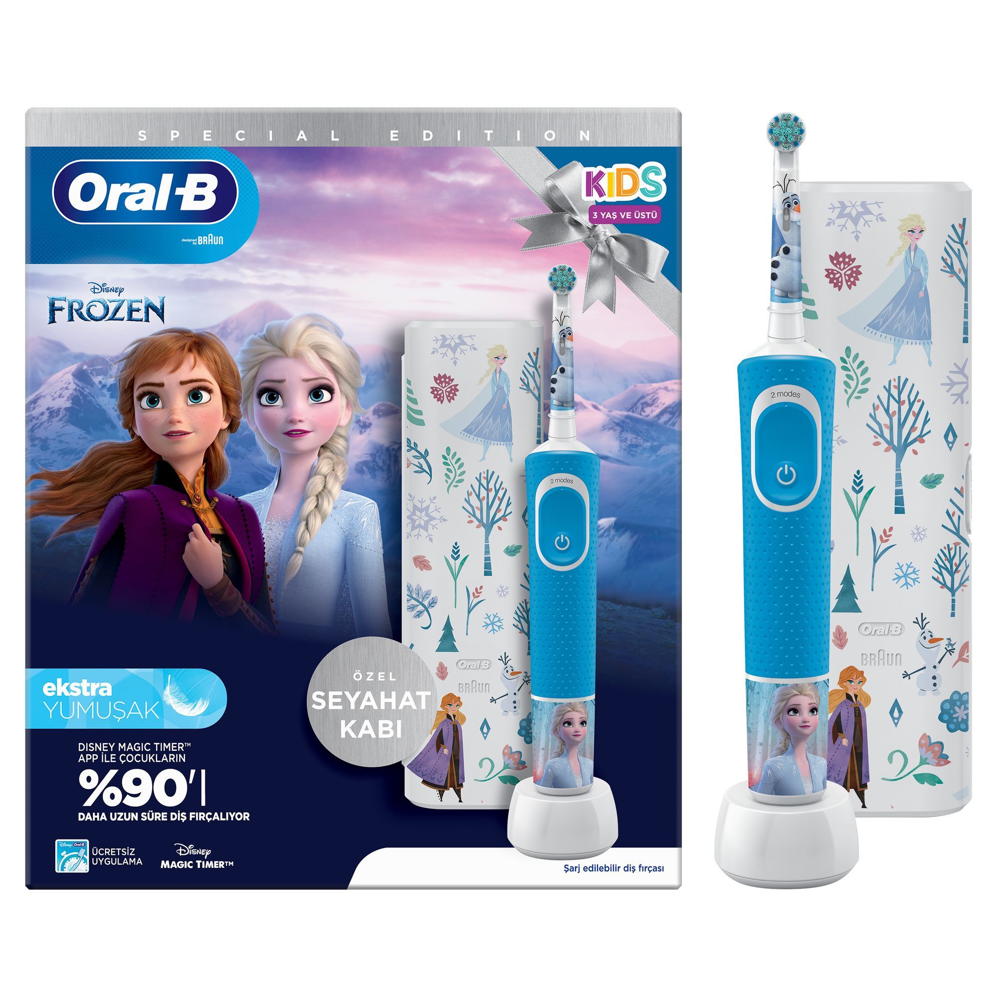 Oral-B Vitality Pro Frozen Kids - Elektrische tandenborstel - Zwart/Grijs