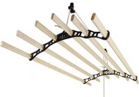 MonsterShop Droogrek Ophangbaar - Zwart - 2.4 meter - Plafond Wasrek