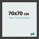 yd. Cadre photo 70x70 cm Bois noir MDF Bologna