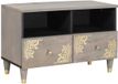 vidaXL TV-kast met lade grijs 70 x 33 x 46 cm massief mango hout