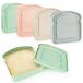 Fabrikant Naam Toastvormige Brooddozen - Herbruikbare Sandwich Houder - Vaatwasser- en Magnetronbestendig - Multicolor