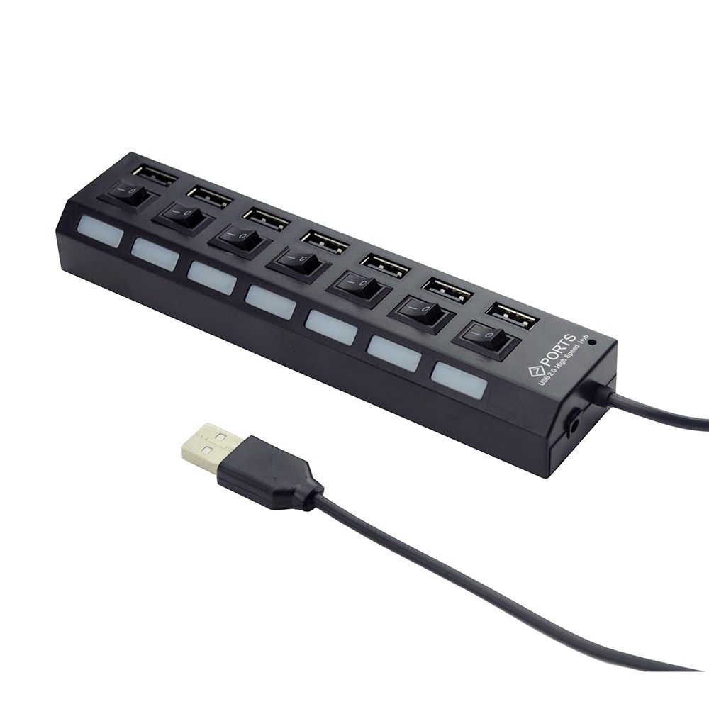 Gembird UHB-U2P7-02 - USB 2.0 Hub - 7 poorten - Zwart