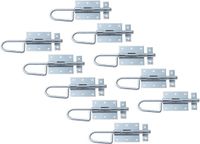 Alberts 863333 Schuifgrendel, met vaste beugel, blauw verzinkt, plaat 66 x 80 mm, pen Ø11,5 x 200 mm, set van 10