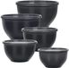 Icecat Set de 5 bols mélangeurs en plastique avec couvercle pour cuisine
