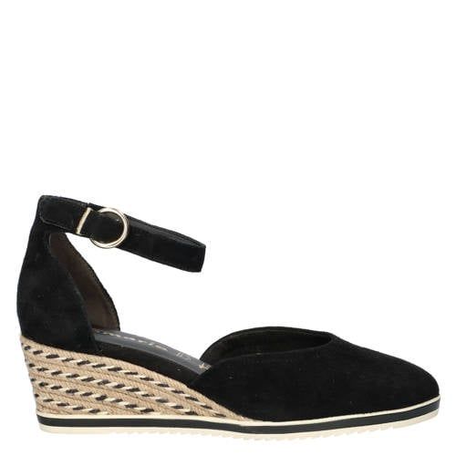 Tamaris suède espadrilles zwart