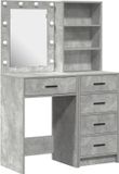 vidaXL Kaptafel 50 x 41 x 135 cm Bewerkt hout Betongrijs