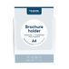 EUROPEL A4 brochurehouder, acryl, transparant, wandbevestiging, display, dispenser, prospectus, folder, menu, kantoor, restaurant, hotel