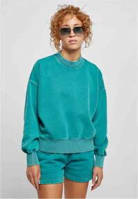 Urban Classics Oversized Stone Washed Crewneck Sweater - Women - XL - Blue