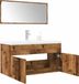 Maison Exclusive - Ensemble de meubles de salle de bain 3 pièces aspect bois ancien Matériau dérivé du bois