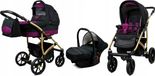 BabyLux Largo 3 in 1 Kinderwagen Set Black Purple