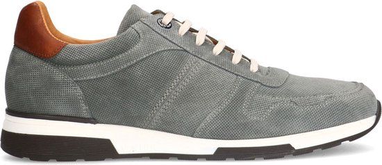 Van Lier Grijze suède lage sneakers heren Maat 47