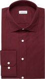 Seidensticker Slim Fit Overhemd - Popeline - Rood - Strijkvrij - Boordmaat 40