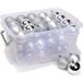 Set de boules de Noël argentées