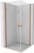 Mexen Mist-B Duo porte de douche pivotante 75 x 75 cm, transparent, cuivre brossé