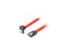 LANBERG SATA datakabel II (6GB/S) F/F 30 cm; metalen CLIPS ANGLED RED
