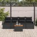 Prolenta Maison Exclusive - Ensemble de canapé de jardin avec coussin 5 pcs Noir polyrotin