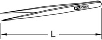 KS Tools RVS pincet - 150mm - 1 stuk