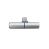 Metronic Kaorka 2-in-1 Adapter voor Apple iPhone (Lightning naar 3,5 mm jackstekker) kleur zilver