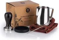 Buddy's Bar Barista Edition - barista set 5 delig - RVS zilver - melkkan 350 ml en tamper 51 mm