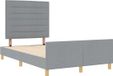 vidaXL Bedframe met hoofdeinde Lichtgrijs Stof 140 x 200 cm