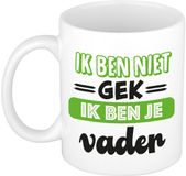 Bellatio Decorations Mok voor Papa - Groen - 300 ml