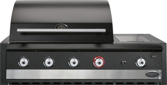 Boretti Ibrido Top - Gas/Houtskool Inbouwbarbecue - Matzwart