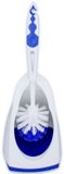 Buemag Toiletborstel met houder - blauw/wit - 41.5 cm - Kunststof