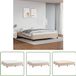 vidaXL Bedframe zonder matras 160x200 cm kunstleer cappuccinokleurig