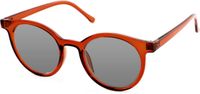 Vista Bonita CLASSIC – Zonneleesbril UV400 – Sterkte +3.00 – Kleur Terra Cotta – Groot model – Eyecatcher – Ronde pasvorm – Flexveren - Inclusief bijpassende etui en doekje