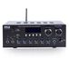 Pyle Bluetooth versterker voor thuis, 300 W, 2 kanaals stereo-ontvanger voor luidsprekers met USB, SD, MP3, AUX, RCA, FM, 2 microfooningangen 6,35 mm, nagalm, led, voor luidsprekers, muziek, studio