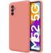Vloeibare Samsung Vloeibare siliconen beschermhoes voor Samsung Galaxy M52 5G, roze