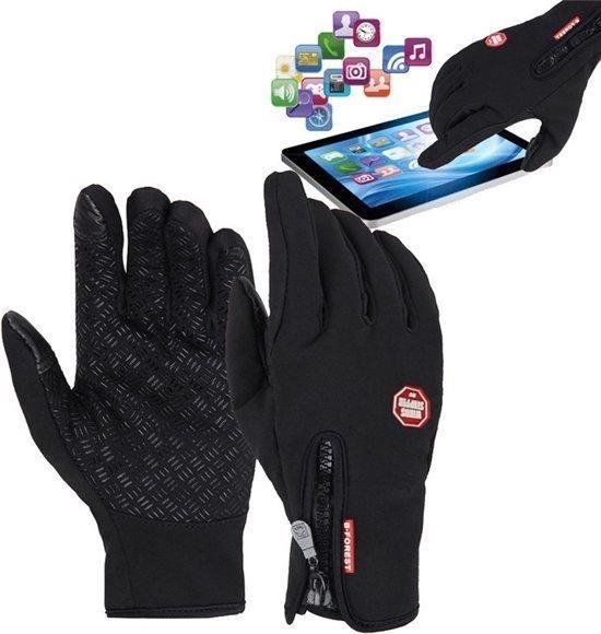 Merkloos / Sans marque Unisex Fietshandschoenen - Zwart - Maat XL - Winddicht - Waterdicht - Touchscreen Tip