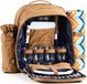 CampFeuer Sac à dos de pique-nique pour 4 personnes | marron | Set de pique-nique 32 pièces
