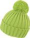 Result Grof gebreide winter muts lime groen voor volwassenen