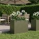 vidaXL Plantenbak Olijfgroen 80 x 40 x 60 cm Koudgewalst Staal