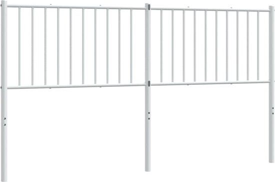 vidaXL Hoofdbord Metaal Wit 160 cm
