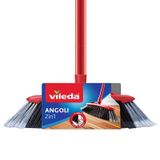 Vileda 4023103105126 Bezems Binnen Harde Haren Zwart, Grijs, Rood