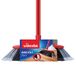 Vileda 4023103105126 Bezems Binnen Harde Haren Zwart, Grijs, Rood