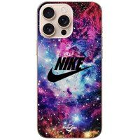 Maniacase iPhone 16 Pro Nike Logo Noir Stylé Rose Vif Violet Bleu