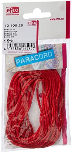 Efco Paracord touw, polyester blend, rood, 2 mm x 4 m