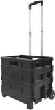 ProPlus Trolley de transport pliable - Noir - capacité de charge 25 kg - Plastique, Aluminium