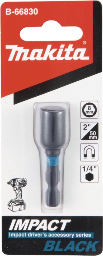 Makita B-66830 Impact Zwarte Notenmaker - T-sleutel - 8mm - Metaal - Magnetisch