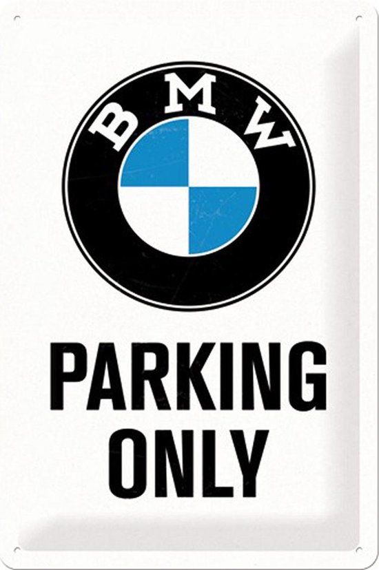 Nostalgic Art Merchandising Metalen wandbord BMW Parking Only 20x30 cm