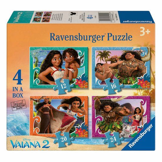 Ravensburger Legpuzzel Disney Vaiana 4in1 Kinderpuzzel Karton